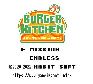 Burger Kitchen (Homebrew) — Title screen